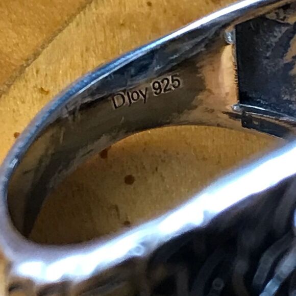 White Buffalo Turquoise Sterling Silver Bear Ring Size 10 - Picture 6 of 10